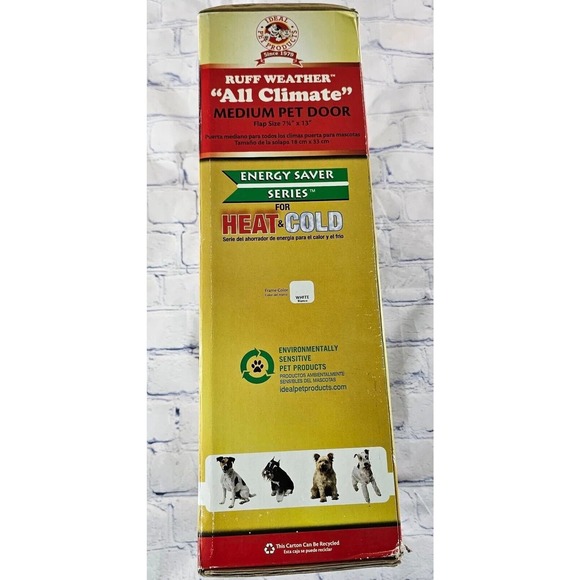Ideal Pet Products RUFF WEATHER Dog Door Medium 7.25" x 13" Flap SEALED - Picture 6 of 9